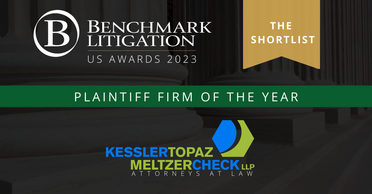 Benchmark Litigation Shortlists Kessler Topaz Meltzer & Check, LLP as
